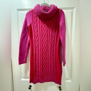Tommy Hilfiger Fantastic Cable Knit Sweater Dress Red & Pink Women’s Small